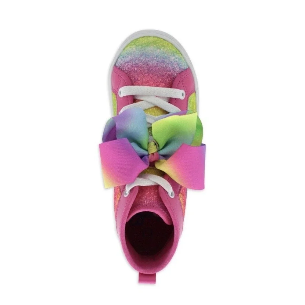 Nickelodeon Girls Jojo Siwa Multi Stripe High Top Sneaker 12 New with Tags Sweet